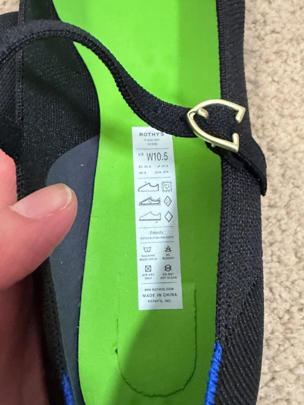 Rothy's Mary Jane Heels Size 10.5 Black Work Office Career Business Sustainable - Picture 13 of 15